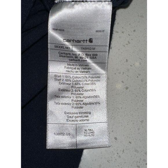 Carhartt Force Relaxed Fit Short Sleeve Pocket T Shirt Navy XLT 106652126 - Picture 6 of 9